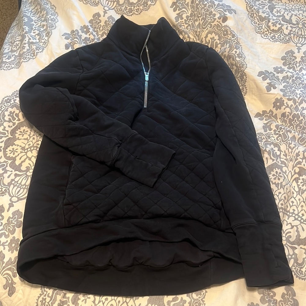 Lululemon black quarter zip sweatshirt jacket